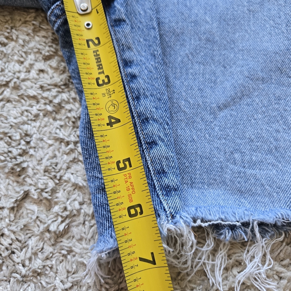 Madewell High Rise Denim Mid Length Shorts Womens 27 Blue - Picture 7 of 10
